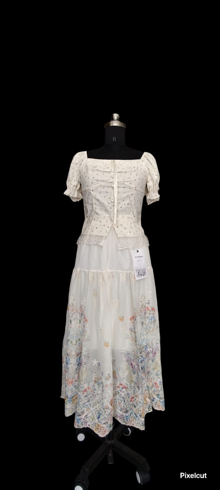 aani 'ethereal' chiffon co ord set (top & skirt)