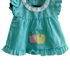 aani 'summer apple' teal baby frock (0 1 year)